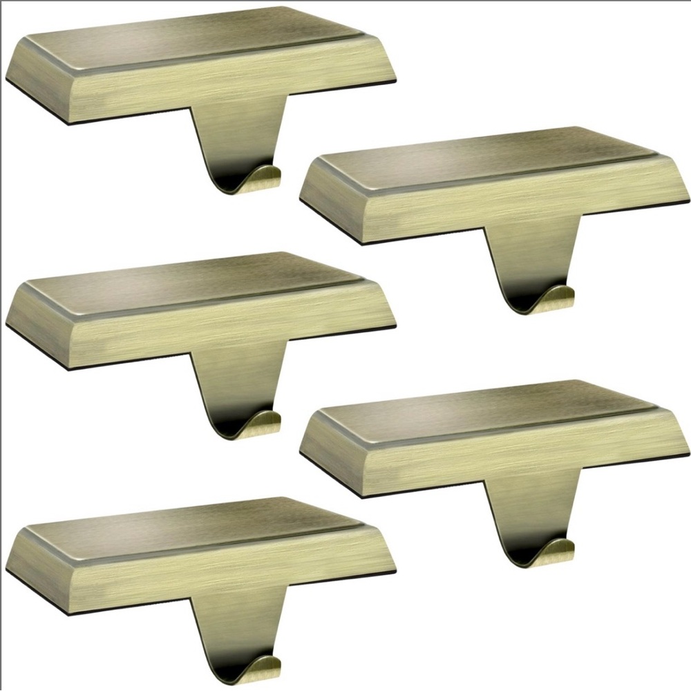 Set of 5 Gold Wall Hooks